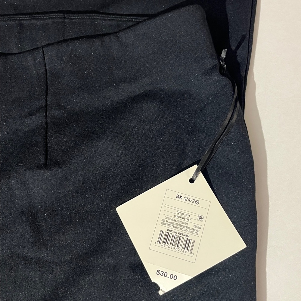 Ava & Viv Pull On Black Stretch Pants Boot Cut Flare sz 3X Plus NEW! Casual - Picture 3 of 7